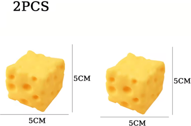 Inspire Curations Giant Cheese Squishy Toy Slow Rebound Squeeze Fidget Toy 5 7 11cm 5cm 2pcs