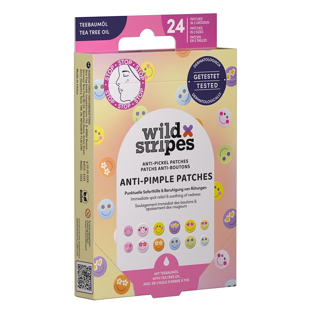 New Flag GmbH Wild Stripes Anti-Pickel Patches Smile Stop 19723445
