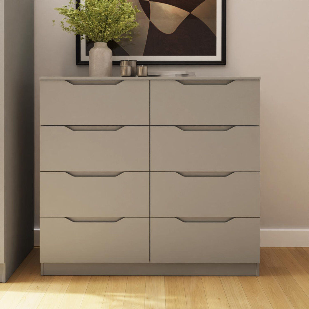 17 Stories 110 cm W Chest of 8 Drawers Putin 99cm H X 110cm W X 40cm D