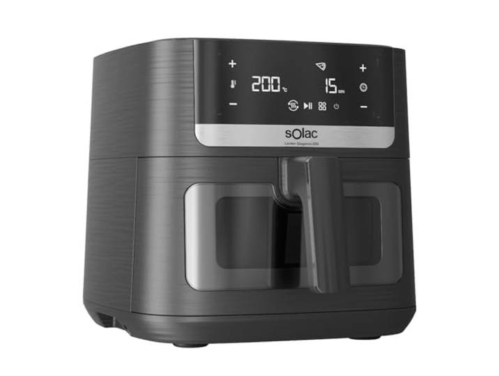 Solac - Heißluftfritteuse 1800 W 8 L Doppel-Heizsystem 8 Programme Digitales Display 40–200 °C
