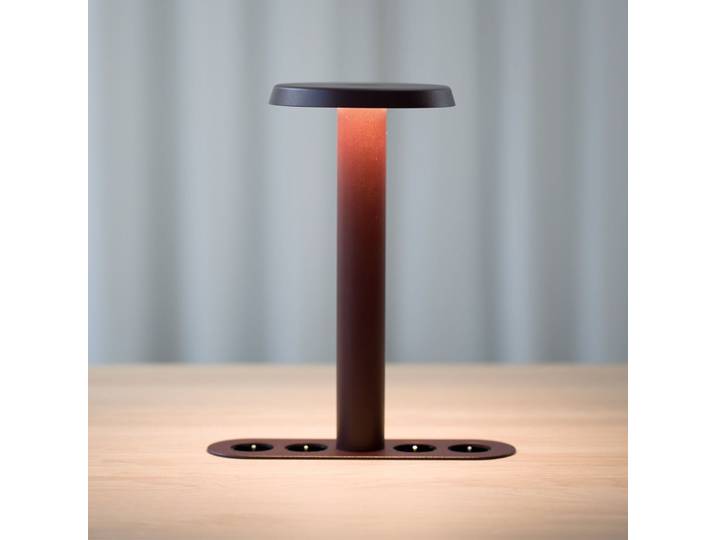 NOMAD LAMP 02 Tischlampe, dunkelrot 32 cm - Forming Function - Wohnzimmer - Design - Aluminium - Einflammig