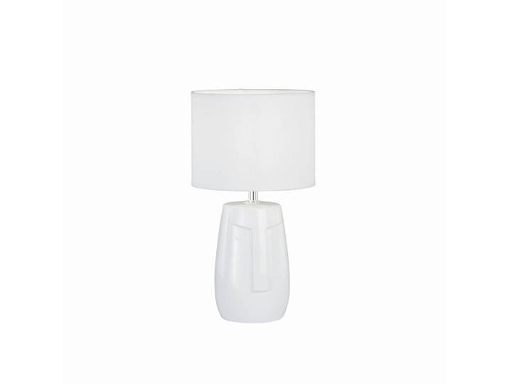 Fischer & Honsel Tischleuchte, Weiss, Keramik, rund, 36.5 cm, Schnurschalter, Lampen & Leuchten, Innenbeleuchtung, Tischlampen, Tischlampen