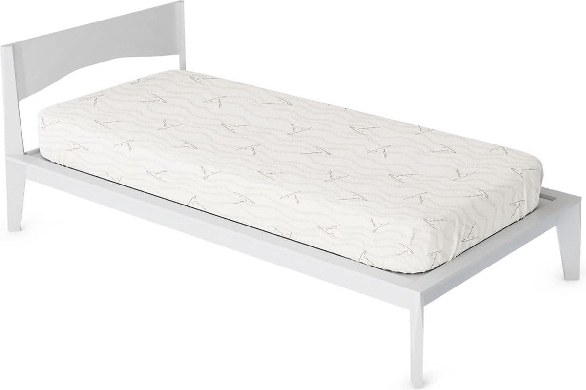 Matrashoes voor eenpersoonsbed 90x200 cm High Quality Soft Fabric Wit