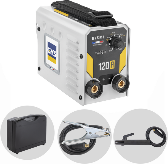 Gys Gysmi 120A - Poste à souder inverter (MMA) - Kit mallette - Courant continu (CC)
