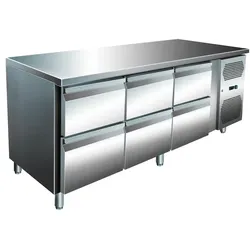 A&S polarny A&S VIP Kühltisch mit 3x 2 Schubladen -2 bis +8°C 1.795x700x860 mm