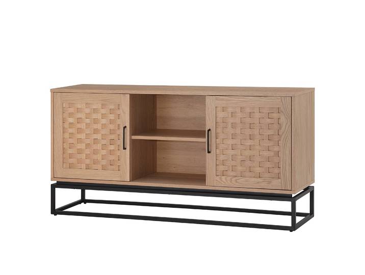 Enfilade 2 portes 150 x 75 x 40cm Beige/Peuplier clair