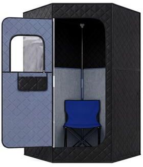 Costway Portable Far Infrared Sauna Box for Home Full Body Sauna Tent-Black