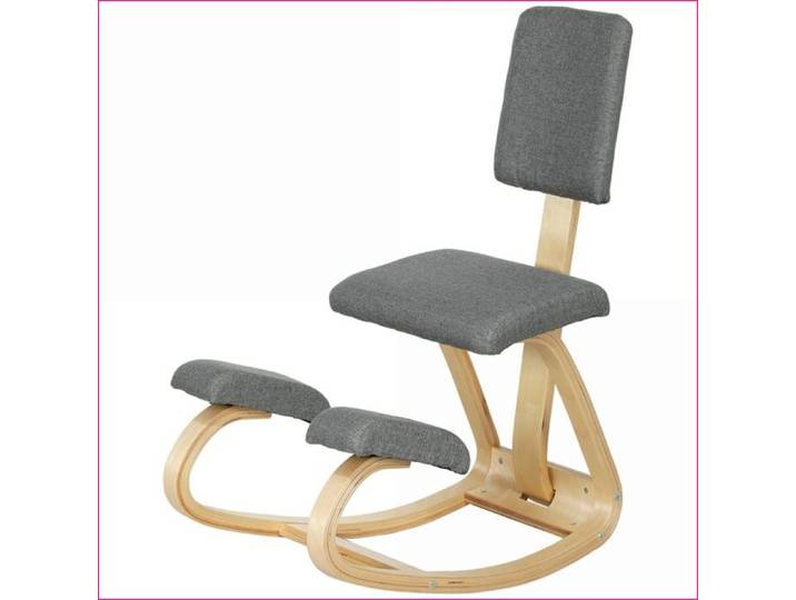 Chaise de bureau à genoux ergonomique - Support posture - Gris