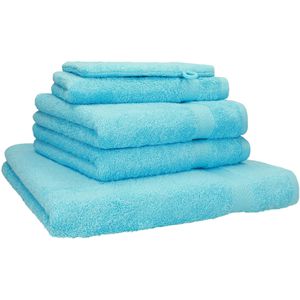 Betz Handtuch Premium Set, türkis, 470 g/m², 2 Hand-, 1 Dusch-, 1 Gästetuch & 1 Waschlappen, 100% Baumwolle