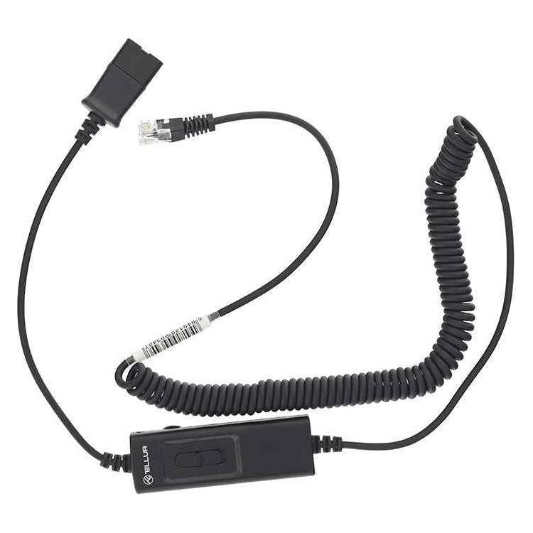 Tellur QD to RJ11 adapter cable + universal switch, 2.95m max black (TLL416004)