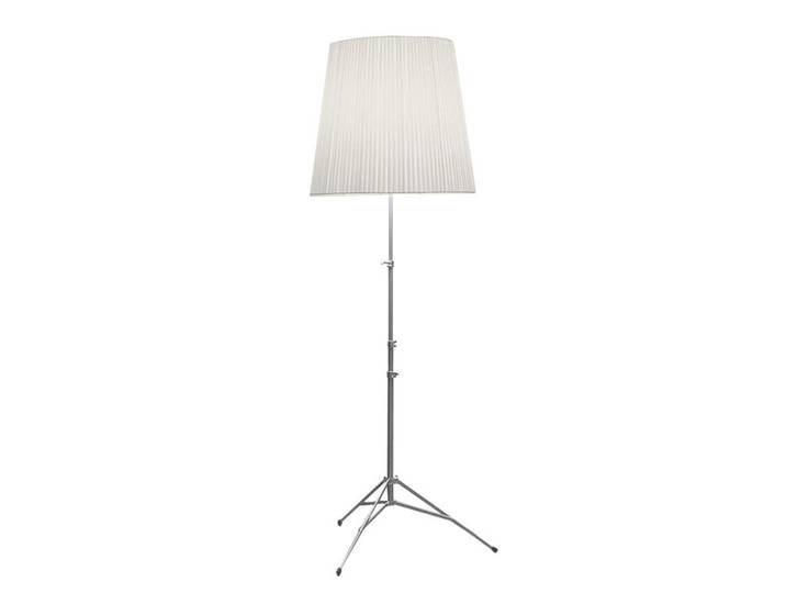 PALLUCCO lampadaire GILDA (Plissé blanc - Aluminium naturel)