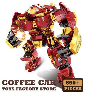 Inspired Finds Superheroes Mecha DIY Robot Building Blocks Set 650+ Pieces 650 Pcs
