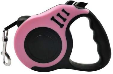 Uplifted Finds Automatic Retractable Nylon Pet Leash pink 5 M
