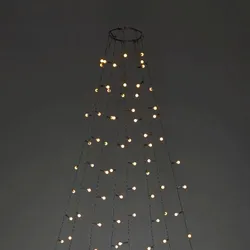 KONSTSMIDE LED Baummantel mit Ring Ø 11, Globes, 8 Stränge à 30 Dioden, 240 bernsteinf. Dioden, Außen(IP44)