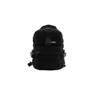 Sportrucksack NATIONAL GEOGRAPHIC "Milestone", Gr. B/H/T: 23,75cm, schwarz, Kunstfaser, Rucksäcke, aus recycelten PET-Flaschen