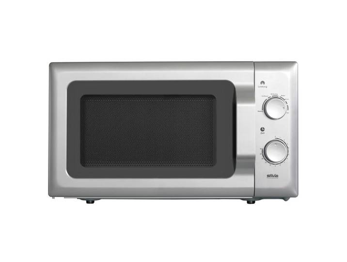 Silva Homeline Mikrowelle, Silberfarben, 45x26x35 cm, Auftaufunktion, Timerfunktion, Küchen, Küchenelektrogeräte, Mikrowellen