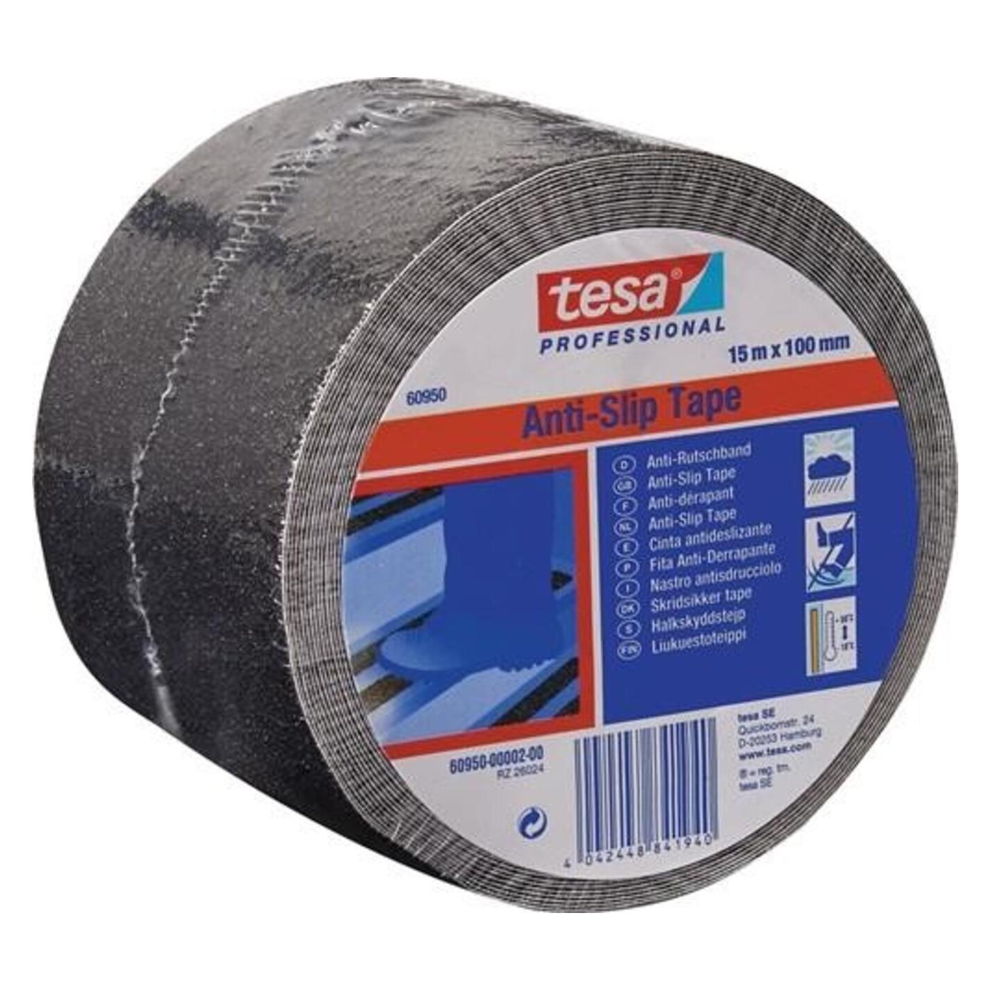 tesa Anti-Rutsch Klebenband,15 x 100mm,schwarz (100 mm) (60950-00002-00)