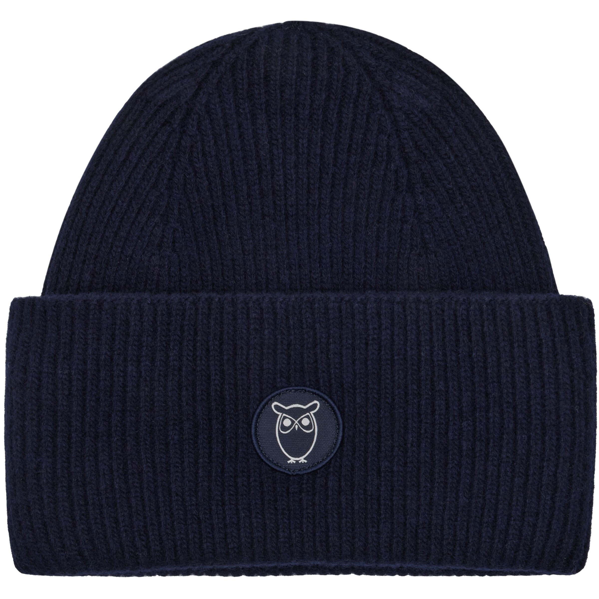 KnowledgeCotton Apparel Big Rib Mützen & Beanies blau Lifestyle Hautfreundlich