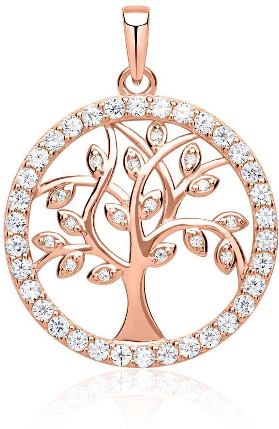 Unique Kette mit rosévergoldeter Baum-Anhänger rosé