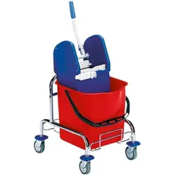 Evo-Products EVO PRODUCTS Einfachfahreimer verchromt, 1x25l, Abfalleimer, Silber
