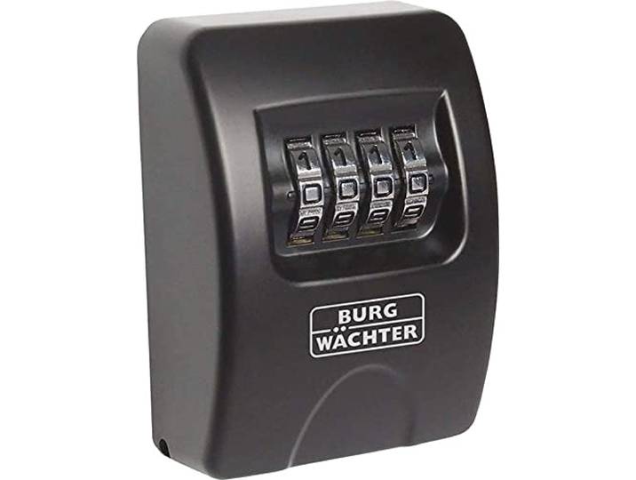 BURG-WÄCHTER Coffre à clés avec code 4 chiffres pour un usage intérieur et extérieur\, Sécurisé\, Montage mural\, Key Safe 10 SB\, Noir