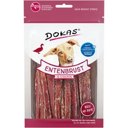 DOKAS Entenbrust in Streifen Hundesnack 70 Gramm