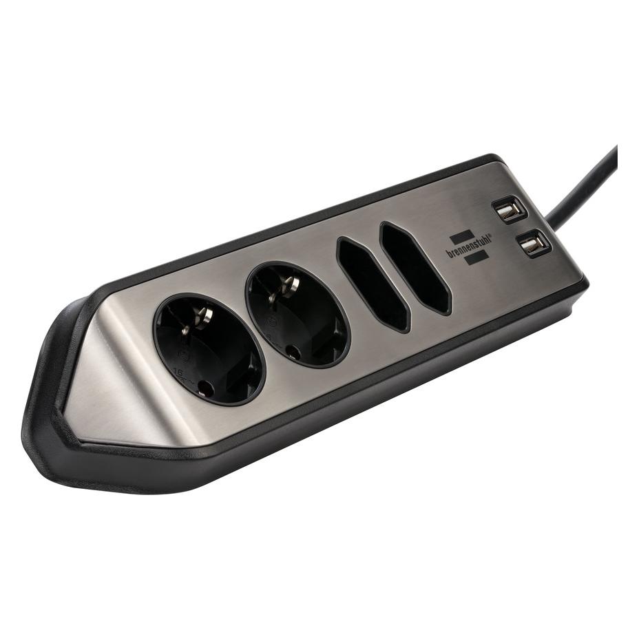 Brennenstuhl Steckdosenleiste (6x, USB-A, 2 m) (1153590410)