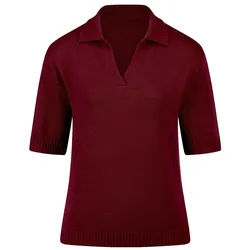Pullover Polokragen Peter Hahn rot, 48