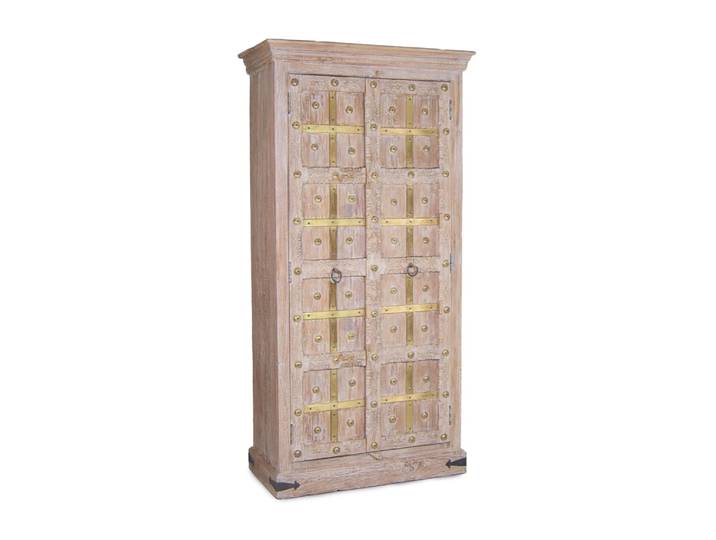 Armoire en bois recyclé beige H 180 cm