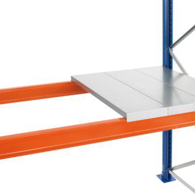 Schulte Lagertechnik Stahlpaneel-Ebene für Palettenregale, Stärke 1,25 mm, B 3300 x T 1100 mm, aufgelegt, verzinkt