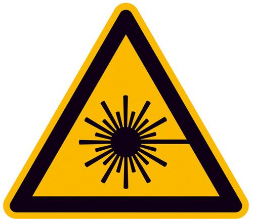 Warnschild Laser Aluminium 100mm ISO 7010 1St.
