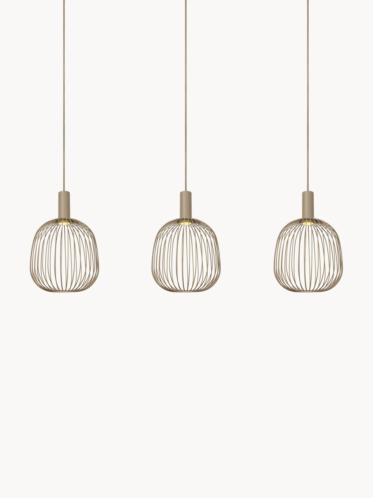 Lucide Esterel Hanglamp - Beige - Metaal - 3x GU10