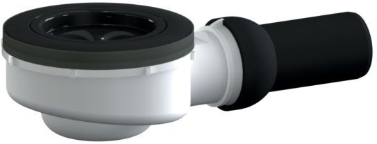 Ideal Standard Flat S Dallmer Orio Brausewannen-Ablaufgarnitur K863667 schwarzer Anschluss, flach, DN 40