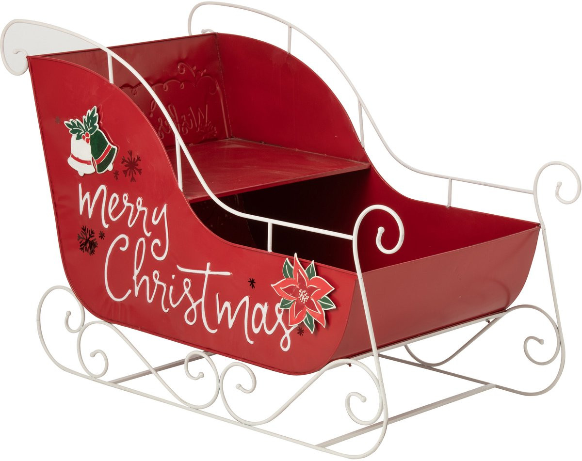 J-Line Slee tabletop metaal rood/wit voor volwassenen
