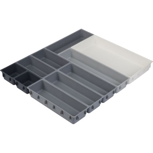 Joseph Joseph Blox grau 10-tlg. Schubladen-Organizer-Set