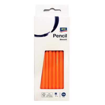 aro Bleistift, 7 mm HB Bleistiftmine, Holz, orange, 50 Stück