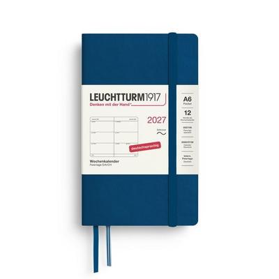 Wochenkalender Pocket (A6) 2027, Softcover, Indigo, Deutsch