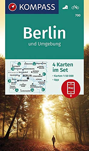 KOMPASS-Karten GmbH - KOMPASS Wanderkarte Berlin und Umgebung: 4 Wanderkarten 1:50000 im Set inklusive Karte zur offline Verwendung in der KOMPASS-App. Fahrradfahren. (KOMPASS-Wanderkarten, Band 700) - Preis vom 09.10.2026 07:28:09 h