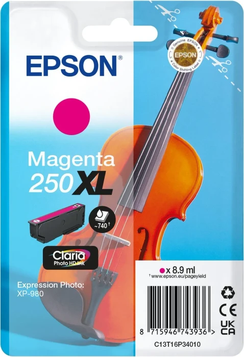 Epson Singlepack Magenta 250XL Ink (C13T16P34020)