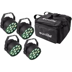 Eurolite Set 4x LED PARty TCL Spot + Soft-Bag (3 W, LED), Scheinwerfer, Schwarz