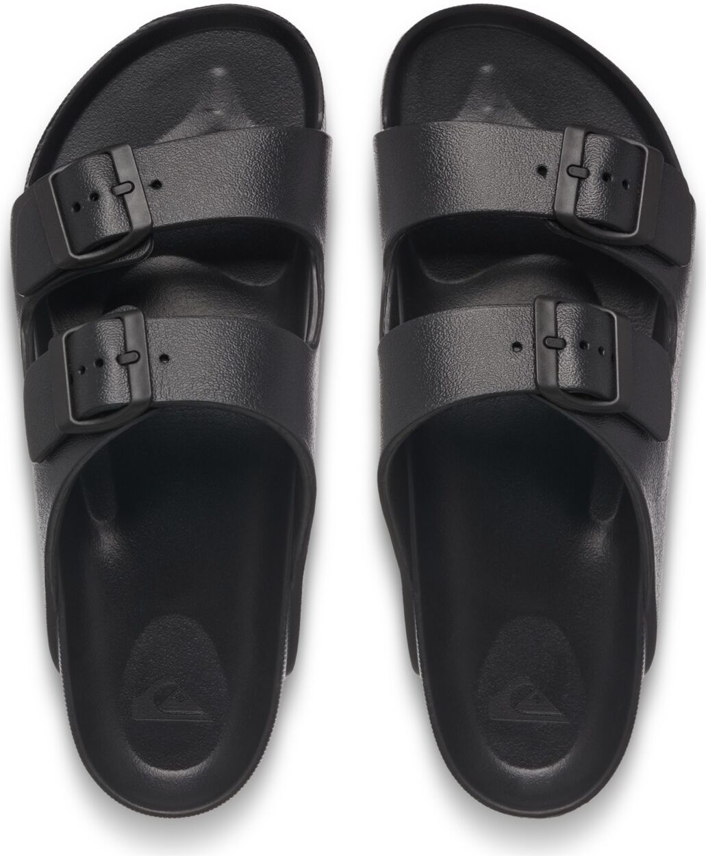 Sandale QUIKSILVER "Embark", Damen, Gr. 39, schwarz (schwarz 1), Obermaterial: 95% EVA/5% Kunststoffschnalle Synthetik, Futter: N/A, Laufsohle: 100% EVA., Schuhe Sandale schwarz 1 39