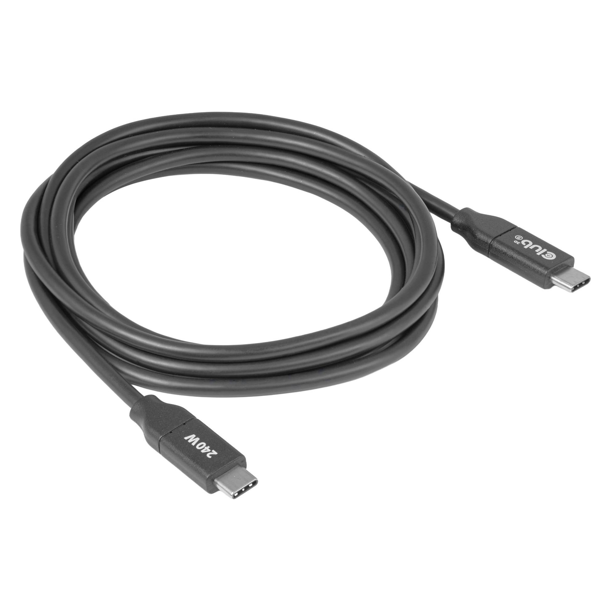 Club 3D Club3D USB-C Sicherheitsladekabel 240W 2m St/St Polybeutel (2 m, 240 W) (CAC-2506)