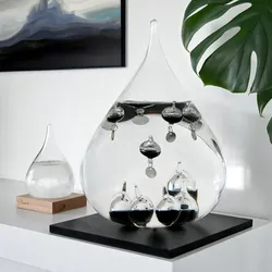 Mikamax XXL Galileo Thermometer, Thermometer + Hygrometer, Transparent