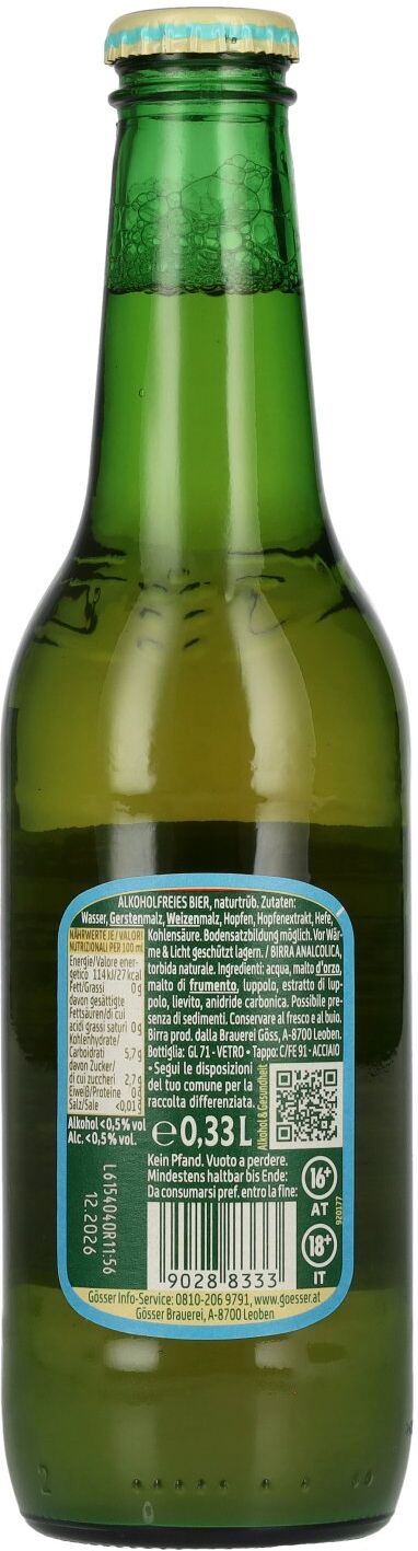 Gösser Natur Gold alkoholfrei 0,33l