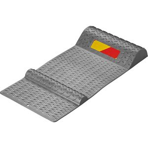 ProPlus Radstopper Parkmatte, zum Schrauben oder Kleben, gelb / rot, aus Kunststoff, 25 x 52 x 5,5 cm