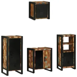 vidaXL Badezimmermöbel Set 4 pcs Mehrfarbig Massives recyceltes Holz