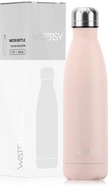 Uplifted Goods Stainless Steel Vacuum Bottle 500 Ml Insulated Sports Flask light Pink