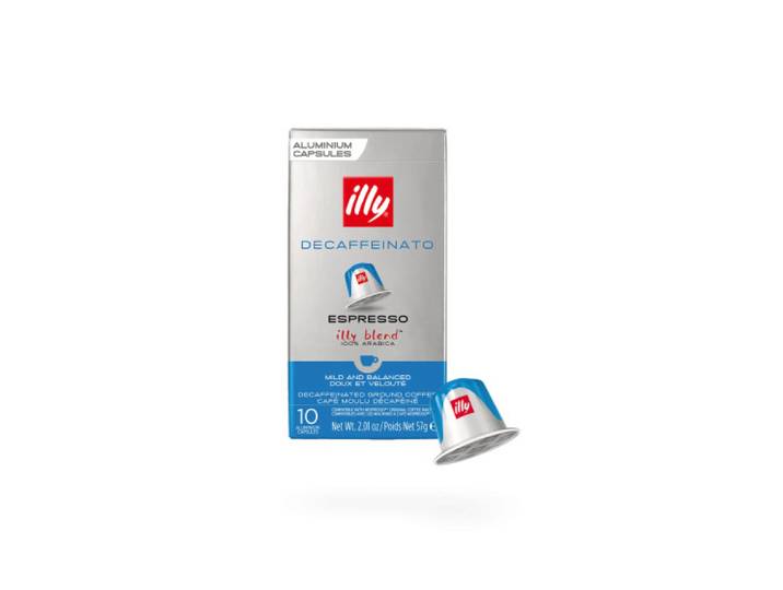 Illy Decaffeinato Kaffeekapseln, entkoffeinierter Kaffee, für Nespresso® - Maschinen, 10 Stk.