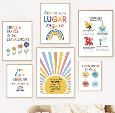 Inspire Select Growth Mindset Therapy Canvas Poster Inspirational Mental Health Wall Art For Office & Classroom f a3 11.8 X 16.5 In