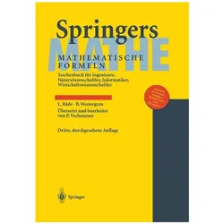 Springers Mathematische Formeln, Fachbücher von Lennart Rade, Bertil Westergren